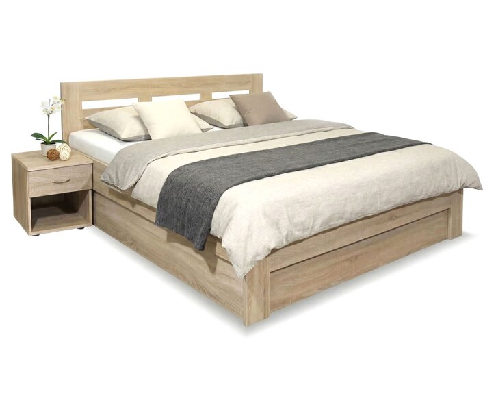 Manželská postel s úložným prostorem, boční výklop Pegas 160x220 Manželská postel s úložným prostorem, boční výklop Pegas 160x220