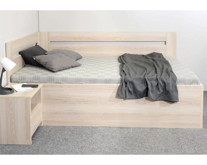 Boční pohled - Rohová úložná postel Richardo Boční pohled - Rohová úložná postel Richardo