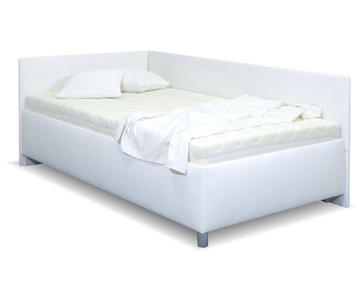 Zvýšená čalouněná postel s úložným prostorem Ryana, 120x200 Zvýšená čalouněná postel s úložným prostorem Ryana, 120x200