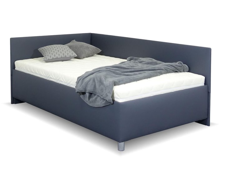 Zvýšená čalouněná postel s úložným prostorem Ryana, 120x200 Zvýšená čalouněná postel s úložným prostorem Ryana, 120x200