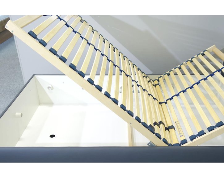 Zvýšená čaluná postel s úložným prostorem Ryana, 120x200 Zvýšená čaluná postel s úložným prostorem Ryana, 120x200