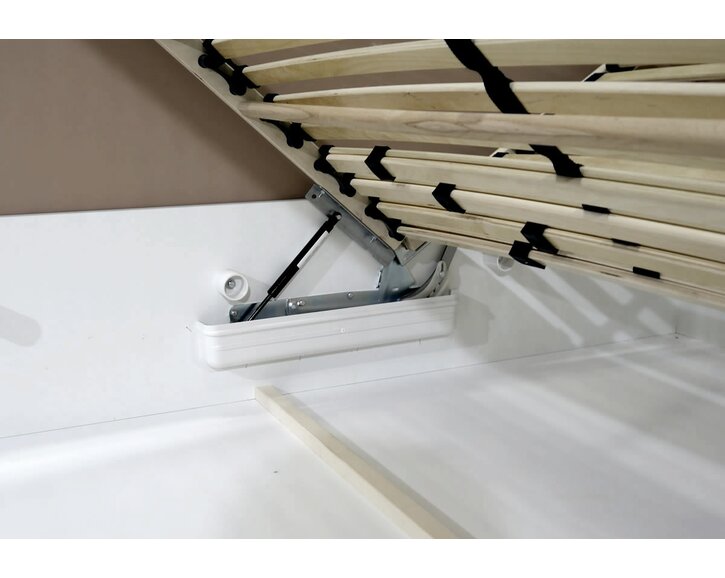 Zvýšená čalouněná postel s úložným prostorem Lyoneta, 90x200, světle hnědá Zvýšená čalouněná postel s úložným prostorem Lyoneta, 90x200, světle hnědá