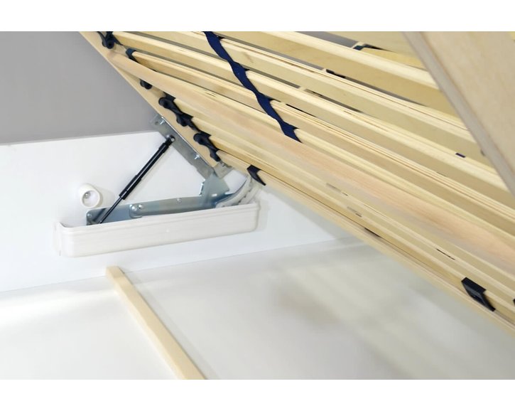 Zvýšená čalouněná postel s úložným prostorem Lyoneta, 90x200, světle šedá Zvýšená čalouněná postel s úložným prostorem Lyoneta, 90x200, světle šedá