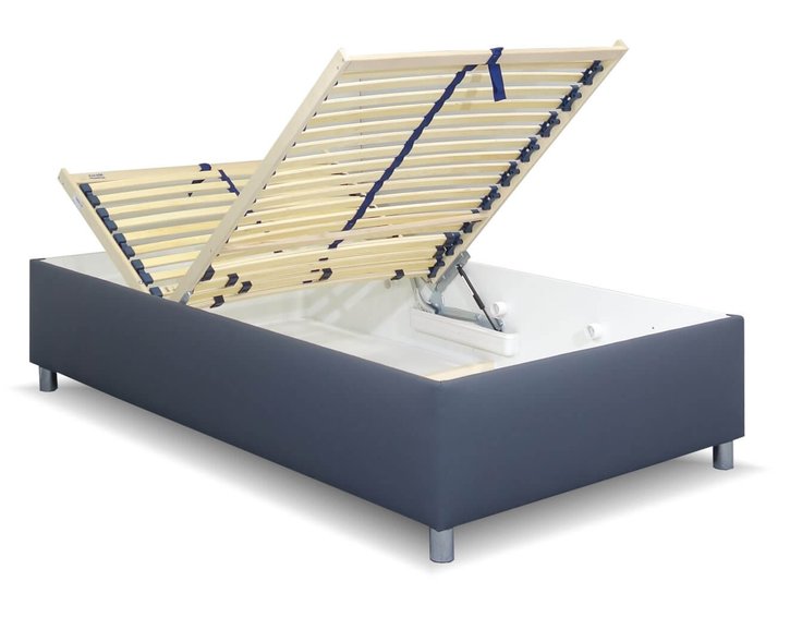 Zvýšená válenda s úložným prostorem Roneta, 90x200, tmavě šedá Zvýšená válenda s úložným prostorem Roneta, 90x200, tmavě šedá