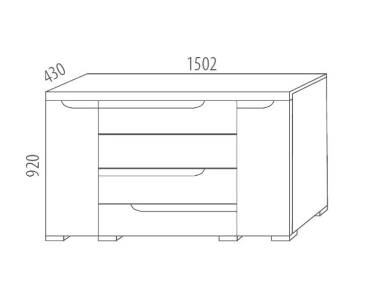 Komoda kombinovaná F152 Komoda kombinovaná F152