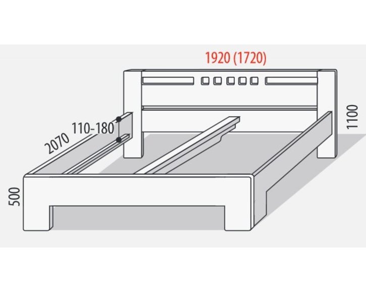 Manželská posteľ z masivu SOFIA F112 180x200cm, masiv buk Manželská posteľ z masivu SOFIA F112 180x200cm, masiv buk