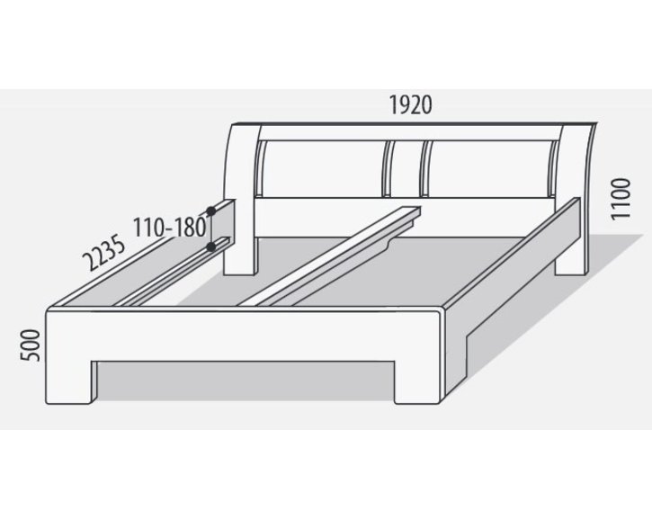 Manželská postel z masivu SOFIA F113 Manželská postel z masivu SOFIA F113