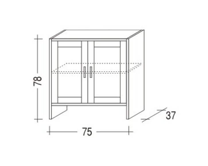 Komoda Sendy 161/162 - dvířková, masiv smrk Komoda Sendy 161/162 - dvířková, masiv smrk