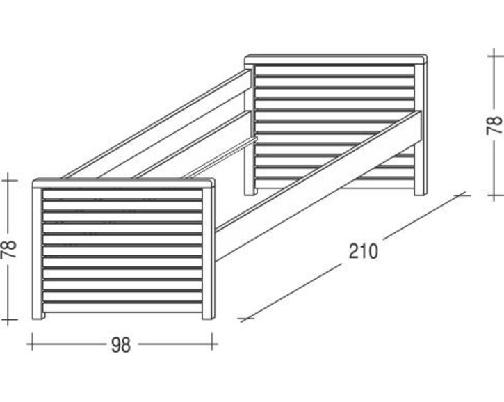 Postel z masivu Thomas  II. 311B, 90x200, masiv buk cink Postel z masivu Thomas  II. 311B, 90x200, masiv buk cink