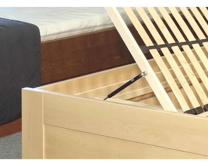 Zvýšená postel s úložným prostorem Rocco, 90x200, 80x200, masiv buk Zvýšená postel s úložným prostorem Rocco, 90x200, 80x200, masiv buk
