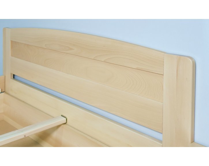 Postel z masivu s úložným prostorem Justina, 90x200, masiv buk Postel z masivu s úložným prostorem Justina, 90x200, masiv buk