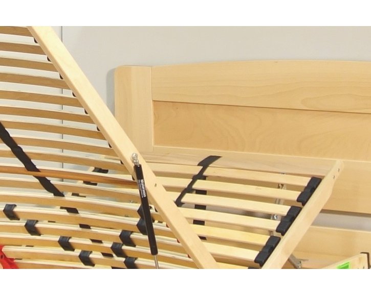 Postel z masivu s úložným prostorem Justina, 90x200, masiv buk Postel z masivu s úložným prostorem Justina, 90x200, masiv buk