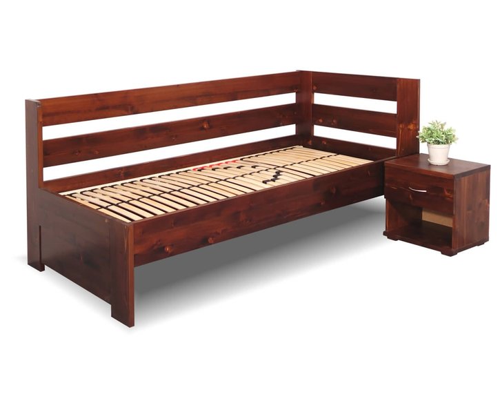 Zvýšená postel z masivu Valentin, 90x200 cm - Pravá Zvýšená postel z masivu Valentin, 90x200 cm - Pravá