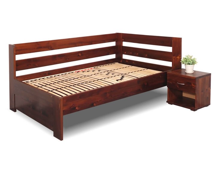 Zvýšená postel z masivu Valentin, 120x200 cm - Pravá Zvýšená postel z masivu Valentin, 120x200 cm - Pravá