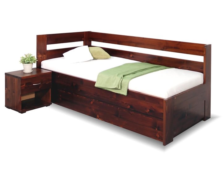 Zvýšená postel s úložným prostorem Valentin, 90x200 cm - Levá Zvýšená postel s úložným prostorem Valentin, 90x200 cm - Levá