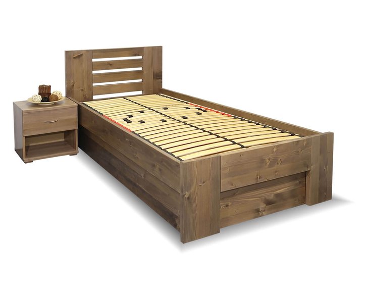 Zvýšená postel s úložným prostorem ROSA, masiv smrk, 90x200 Zvýšená postel s úložným prostorem ROSA, masiv smrk, 90x200