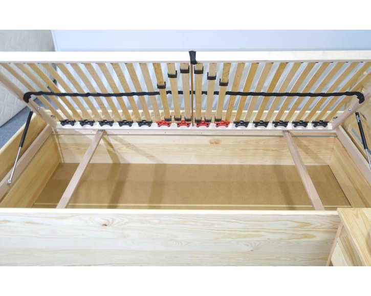 Dřevěná postel s úložným prostorem Hanka, masiv borovice Dřevěná postel s úložným prostorem Hanka, masiv borovice