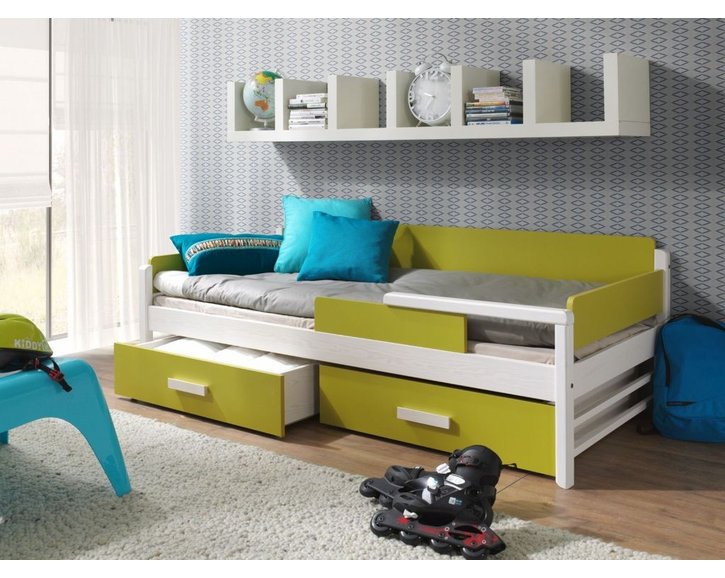 Dětská postel s úložným prostorem TEO, masiv borovice Dětská postel s úložným prostorem TEO, masiv borovice