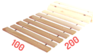 Dřevěné laťkové rošty 100x200 cm Dřevěné laťkové rošty 100x200 cm